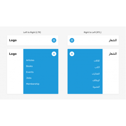 تعريب للقالب وتحويله الى RTL